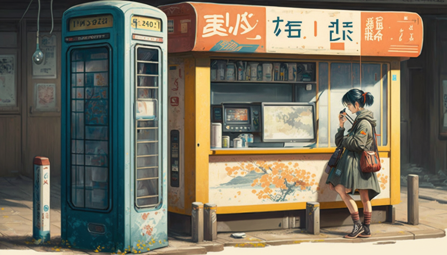 Japanisches Kiosk von Midjourney generiert