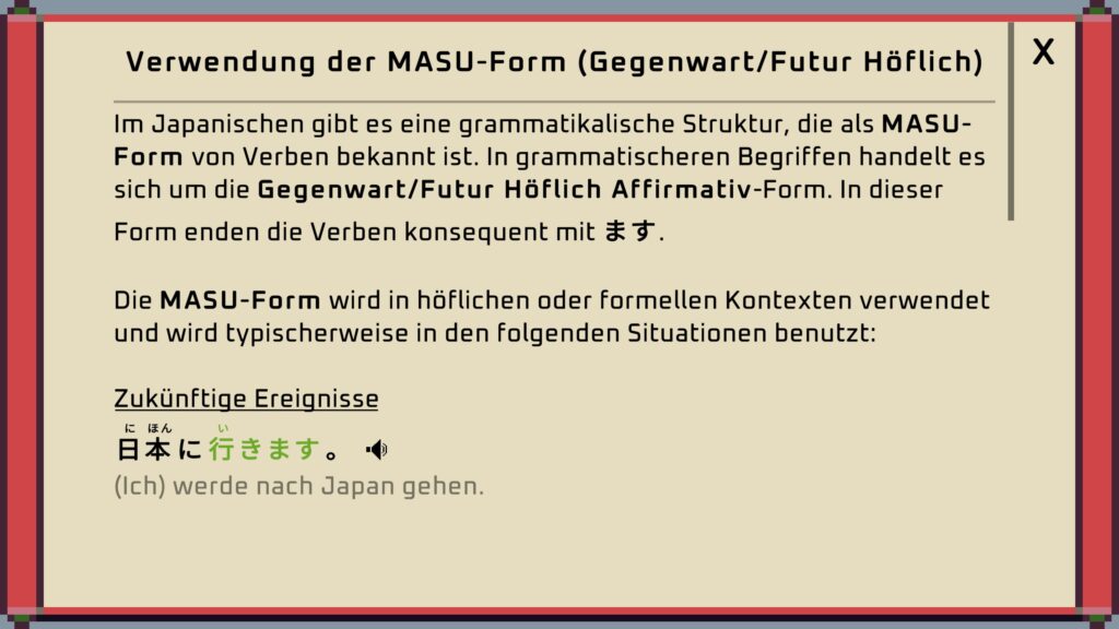 Falsche Erklärung bei Wagotabi